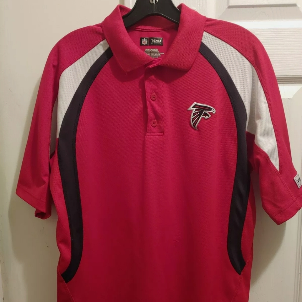 Atlanta Falcons Football Men's Red Team Color Polo
